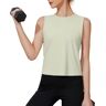 CAMPMINE IJszijde tanktop, atletische tanktops voor dames, mouwloze tanktops, losse pasvorm, bijgesneden tanktops, atletische tanktops, Long Style-groen, S