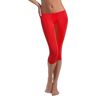 FUNGO Leggings Dames Katoen Leggins 3/4 Leggings For Women 3/4 Leggins Yoga Dames Fitness Broek Dames Yoga Broek Capri Leggins Dames f34 (48, Rood)