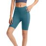 BIISDOST Yoga-capribroek voor dames, nauwe zak, fietsbroek, lente/zomer, hoge taille, heuplift, fitness, sportshorts, wit, korte sportbroek voor dames, mintgroen, L