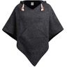 virblatt Poncho Heren en Poncho Dames   Wol & Fleece   Wollen Poncho Heren   Unisex   Heren Poncho warme capuchon Pancho Winter, Zwart, L-XL