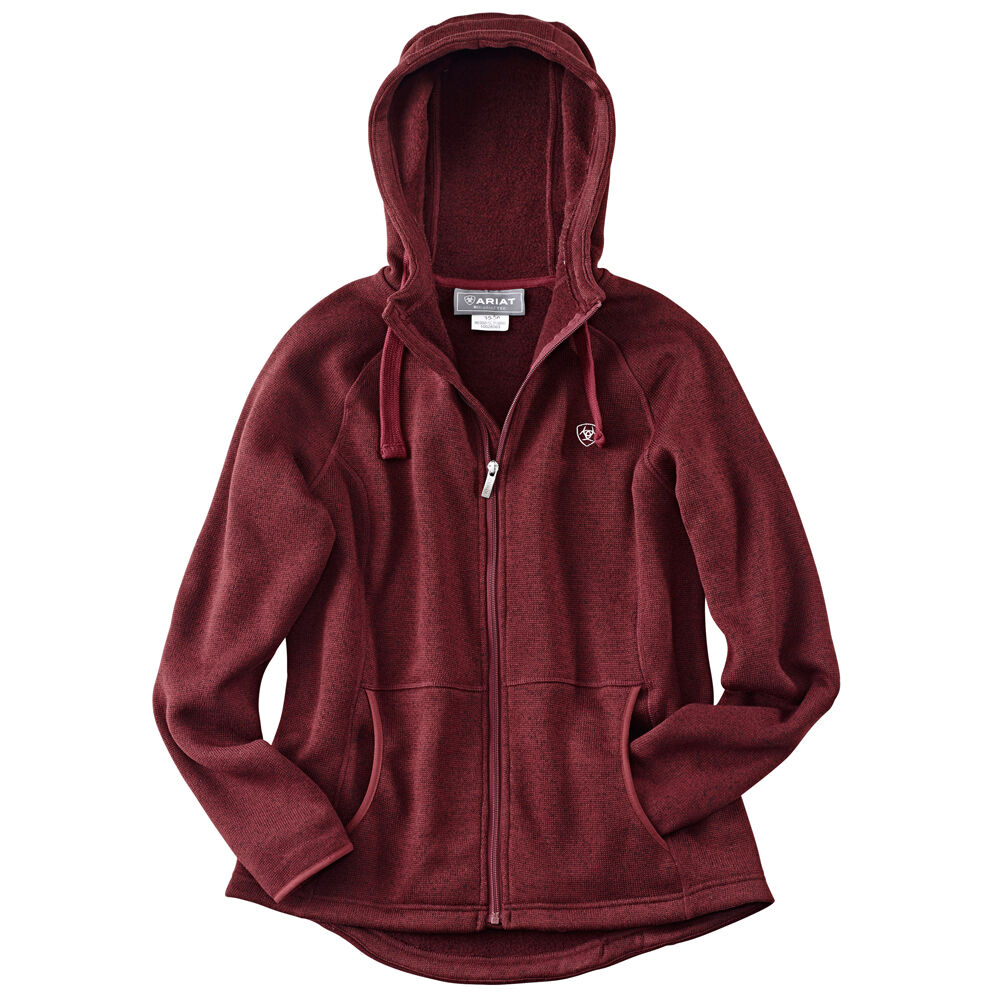 Ariat Damesvest WMS Granby Full Zip Hoodie - donkerrood - XS