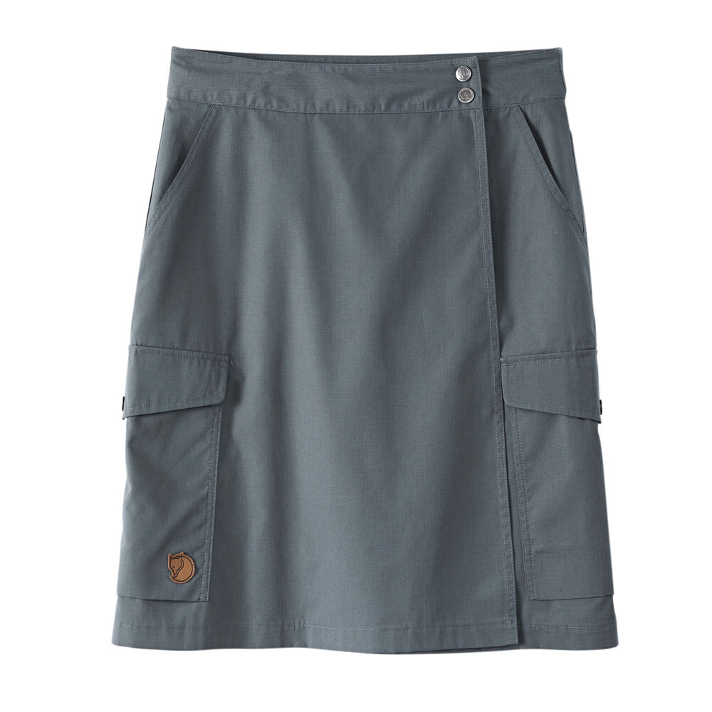 FjÃ¤llrÃ¤ven Dames rok Ã–vik Travel Skirt W - grijs-blauw - 46