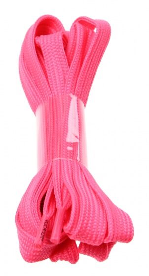 Rucanor schoenveters plat fluorescerend roze 130 cm - Roze