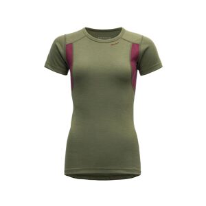 Devold HIKING WOMAN T-SHIRT  LICHEN/BEETROOTH