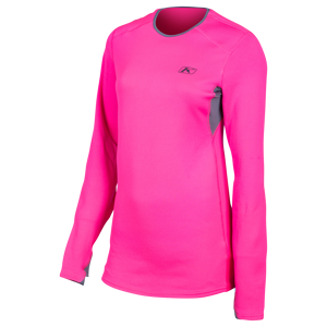 KLIM Trøye  Solstice 2.0 Base Layer Dame Knockout Rosa-Castlerock Gray