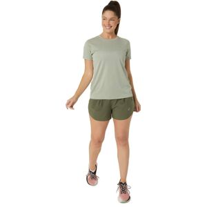 Asics Women's Core Short Sleeve Top Olive Grey XS, Olive Grey