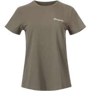 Bergans Women's Nordmarka Organic Cotton Print Tee Green Mud S, Green Mud