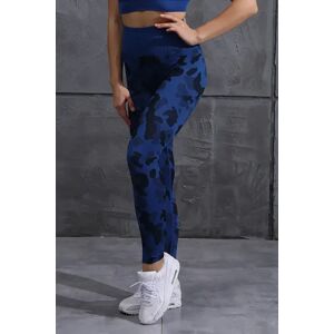 Sporty Camo Scrunch Leggings - Dark Blue - M