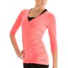 WINSHAPE Women's 3/4-Length Sleeve Top with Wrap-Around Effect, Suitable for Fitness, Yoga, Pilates and Casual Wear, s