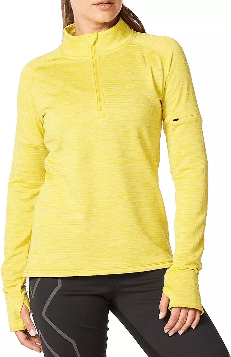 2XU Ignition 1/4 Zip Wmn - Trøye - Sulpher/Sulpher Reflective - S