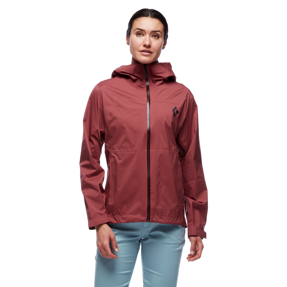 Black Diamond Stormline Stretch Rain Shell, regnjakke dame Cherrywood APM6972009 M 2021