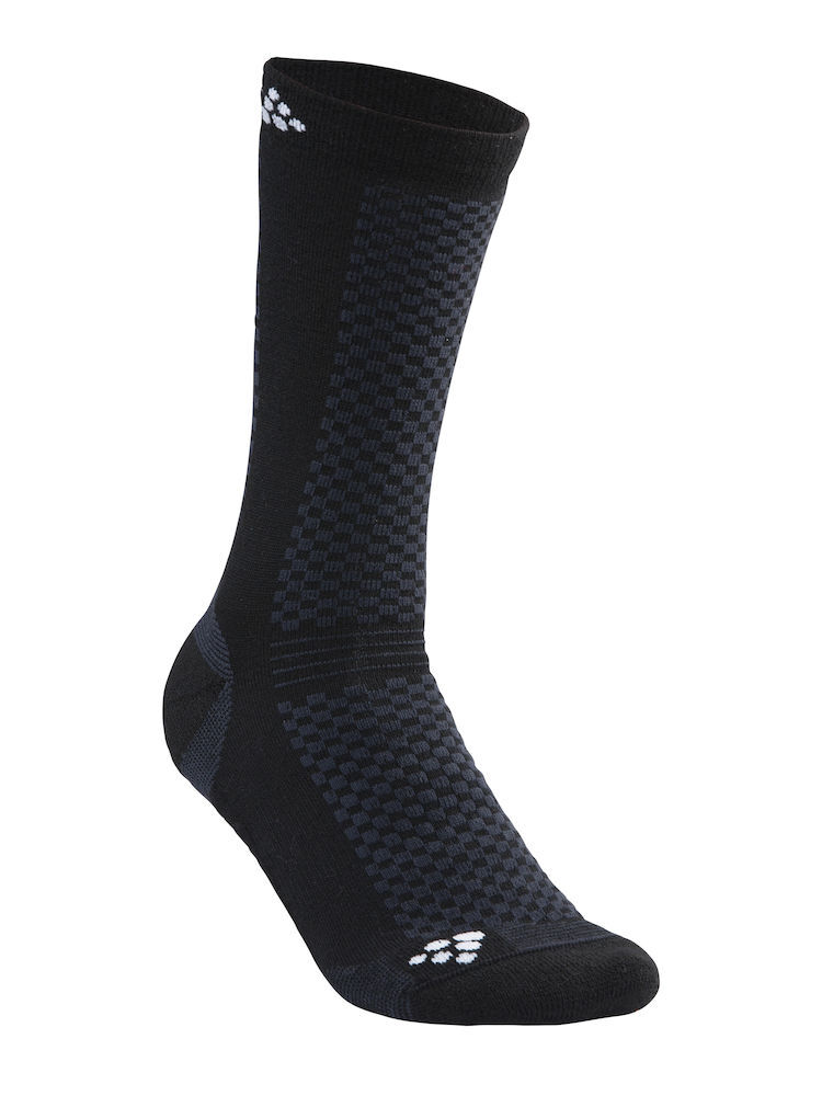 Craft Warm Mid 2-Pack Sock, treningssokker Black/White 1905544-999900 43-45 2022