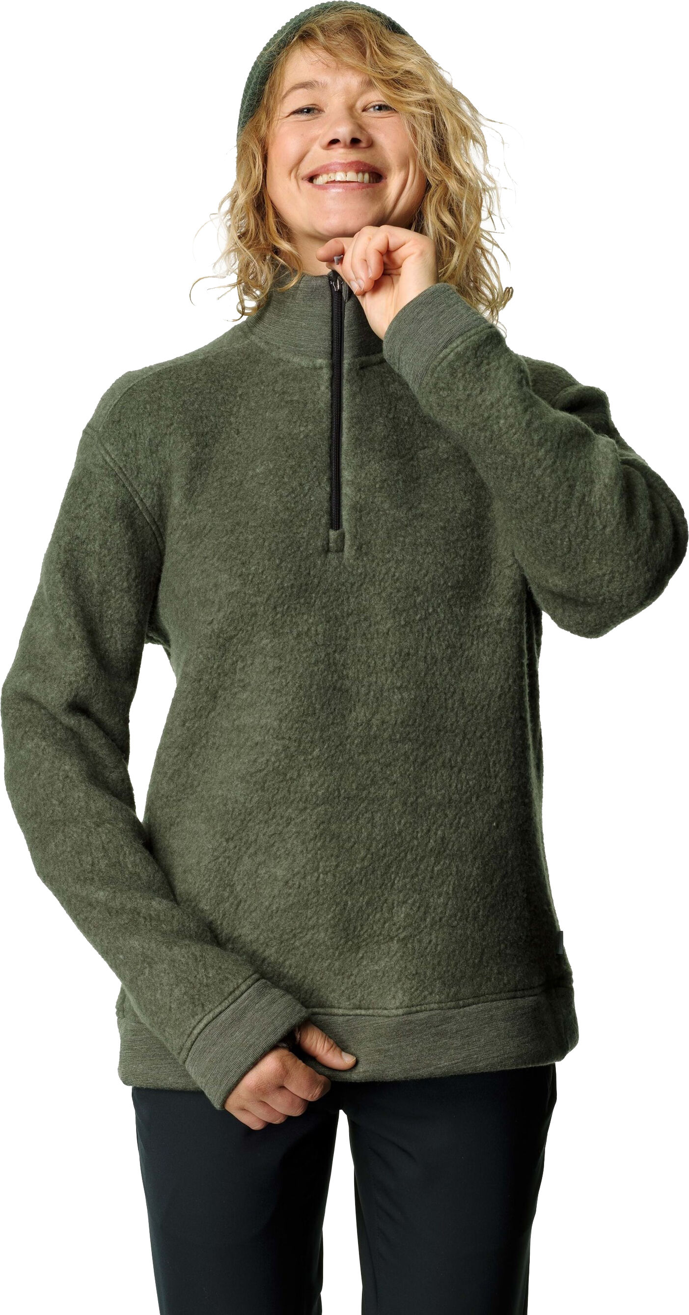 Houdini Alto Half Zip ullgenser dame Willow Green: 120234 XS 2021