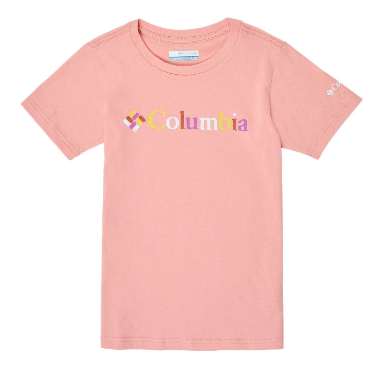 Columbia Sweet Pines Graphic Short Sleeve Tee, t-skjorte junior Faux Pink Kalei 1931281 673 XS (6år) 2021