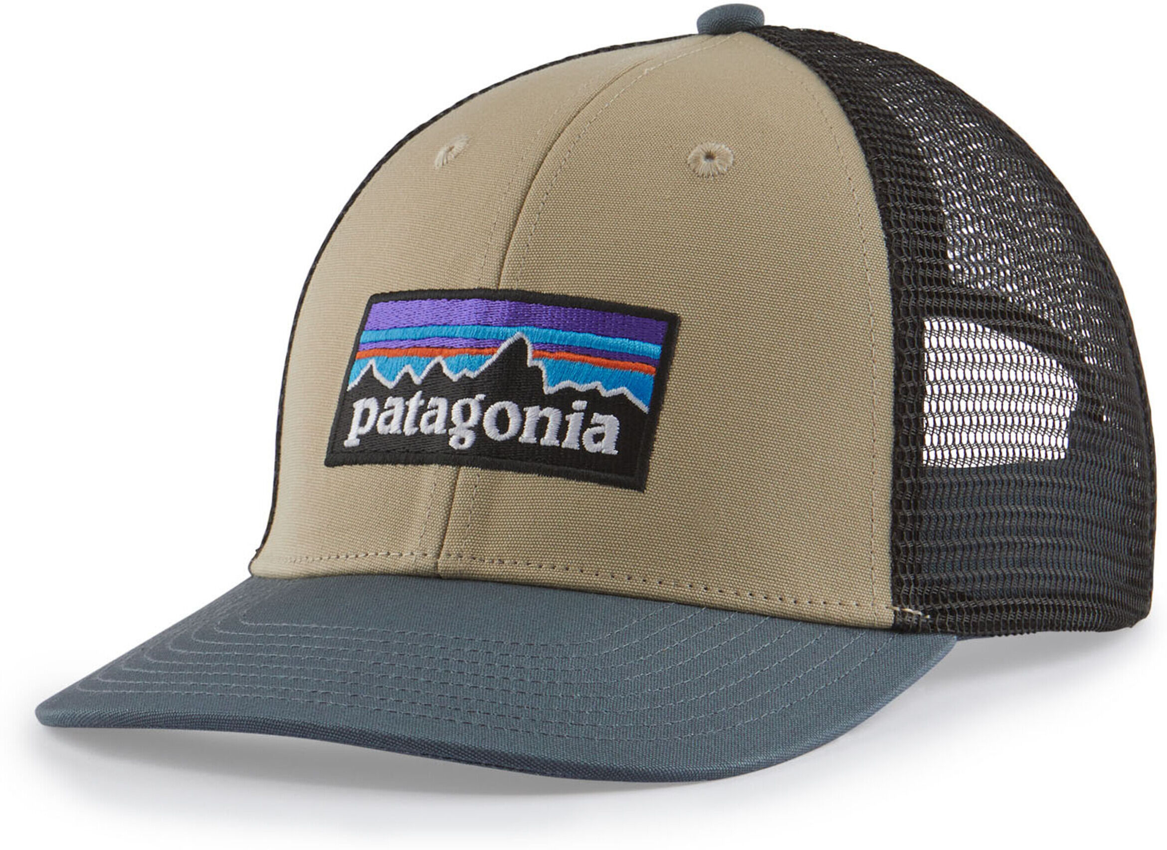 Patagonia P-6 Logo LoPro Trucker Hat Low Crown, caps El Cap Khaki w/Plume Grey 38283 EPGR 2020