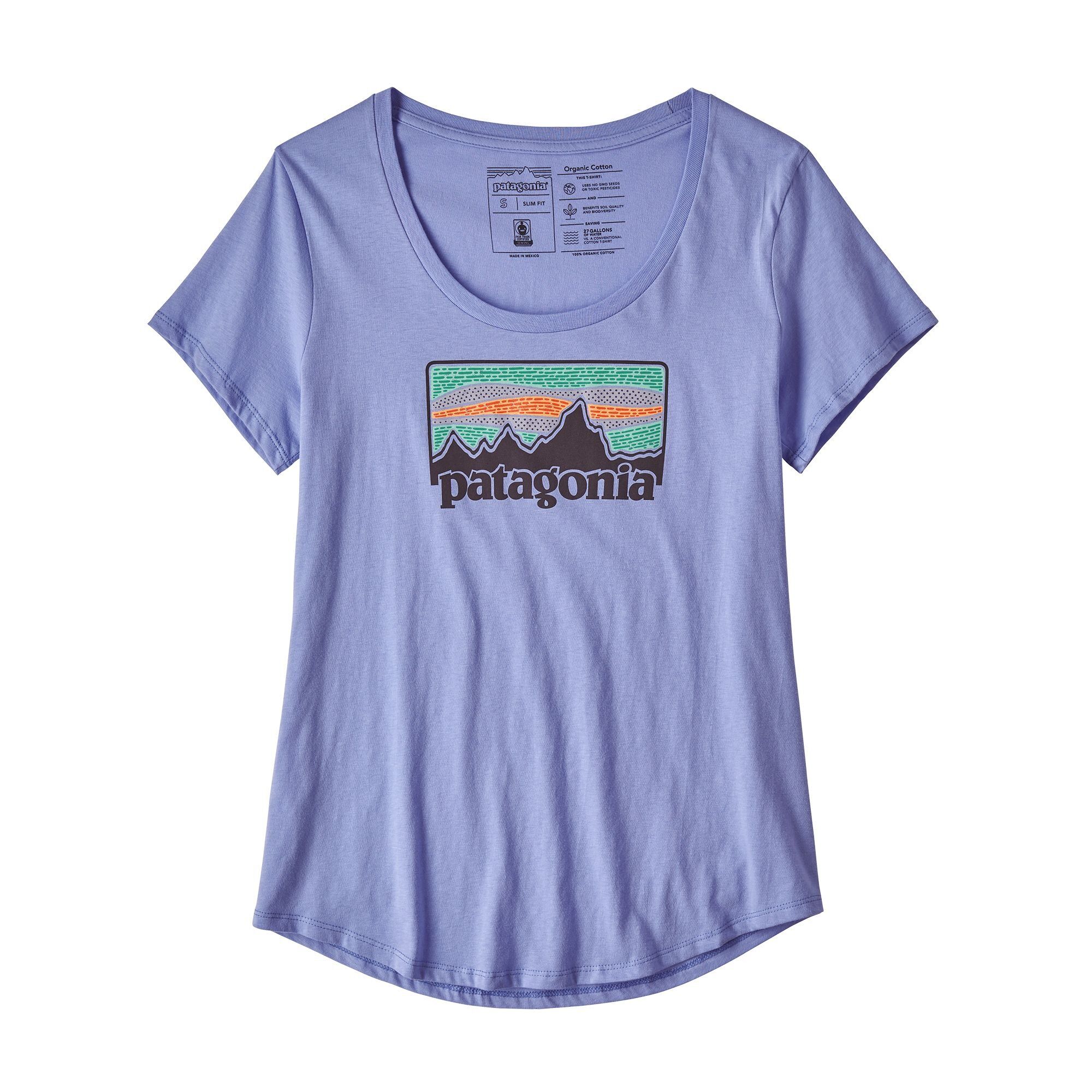 Patagonia Solar Rays '73 Organic Scoop, t-skjorte dame Light Violet Blue 38453-LVBL XL 2019
