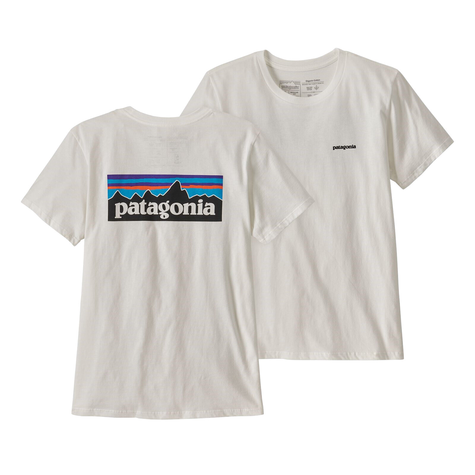 Patagonia P-6 Logo Organic Cotton Crew T-Shirt, t-skjorte dame White 38587 WHI L 2021
