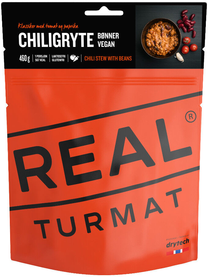 Real Turmat Vegansk Chiligryte turmat  2020