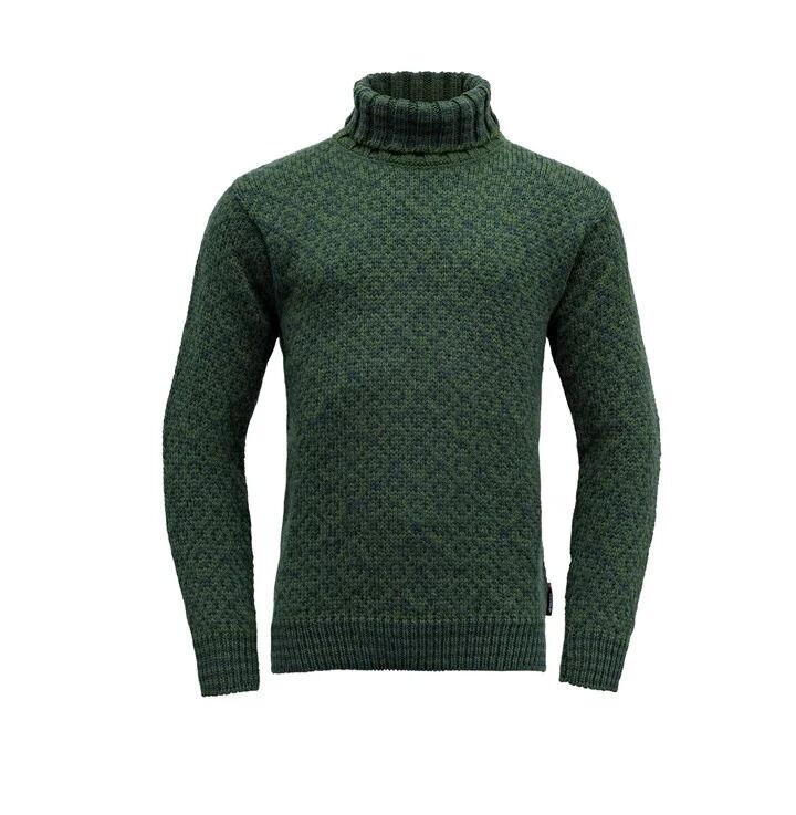 Devold Svalbard Sweater High Neck, ullgenser Forest/Woods TC 396 390A 421A L 2020