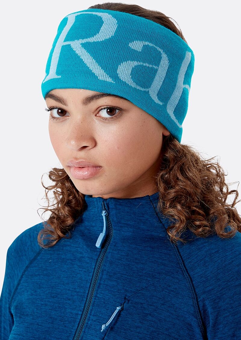 Rab Knitted logo Headband, pannebånd Aquamarine QAA-71-AQ 2020