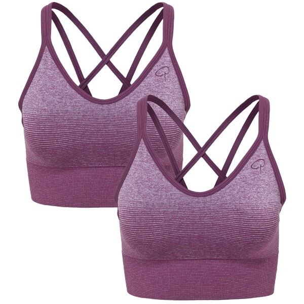 Pierre Robert 2-pakning Sport Light Support Bra SB - Deep purple * Kampanje *