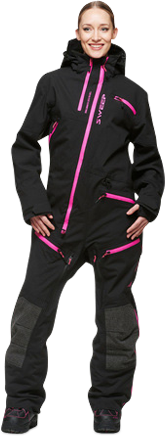 Sweep Monosuit Sweep Backcountry Dame Svart-Rosa