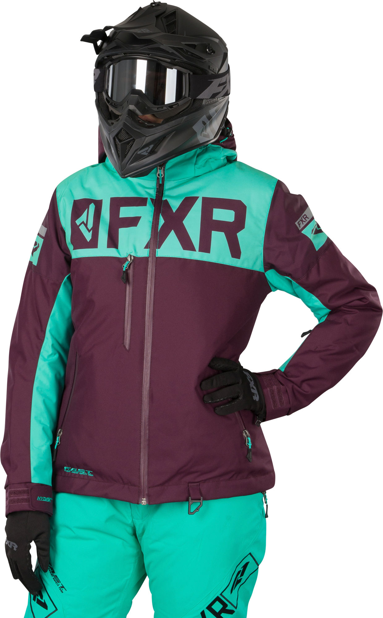 FXR Jakke Dame FXR Helium FX Plum-Mint