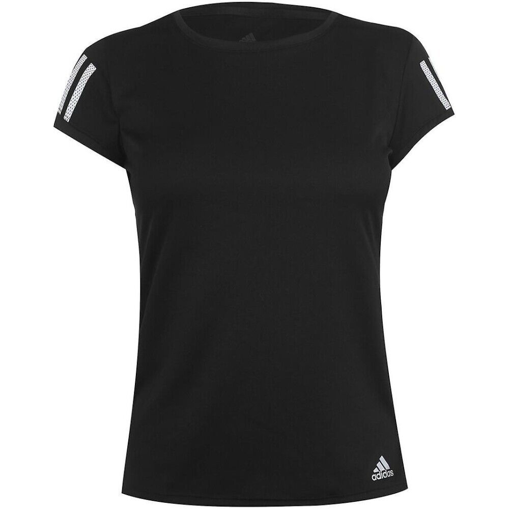 Adidas Club 3 Stripe T-Shirt Sort Female