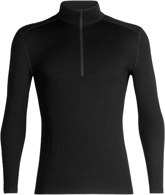 Icebreaker Men's Merino 260 Tech Long Sleeve Half Zip Thermal Top Sort