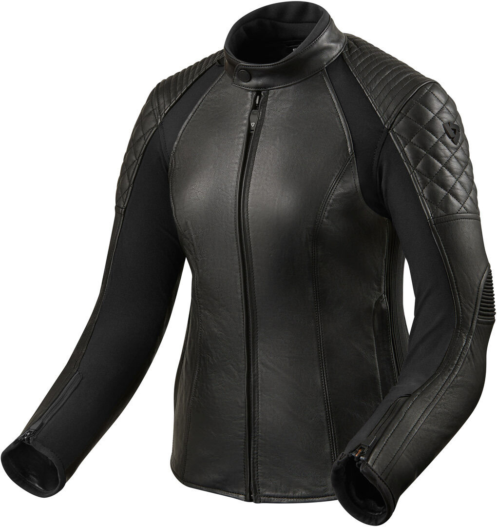 Revit Luna Ladies motorsykkel skinnjakke 38 Svart