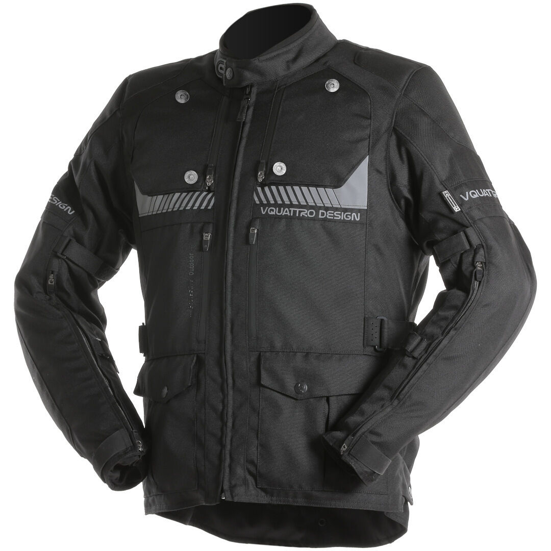 VQuattro Hurricane Lady Ladies motorsykkel tekstil jakke XS Svart