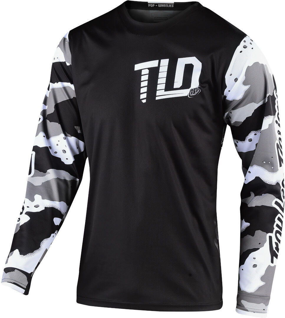 Troy Lee Designs GP Camo Motocross Jersey S Svart Grå Hvit