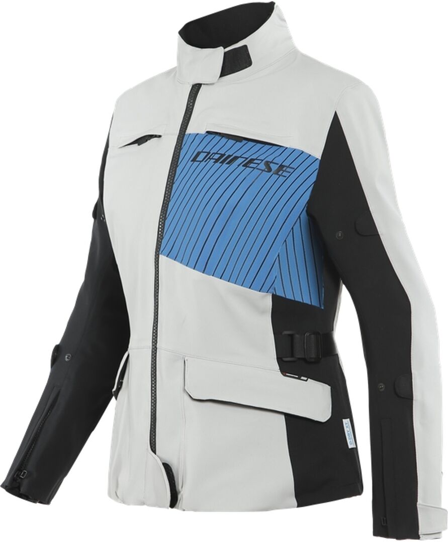 Dainese Tonale D-Dry XT Ladies Motorsykkel tekstil jakke 50 Svart Grå Blå