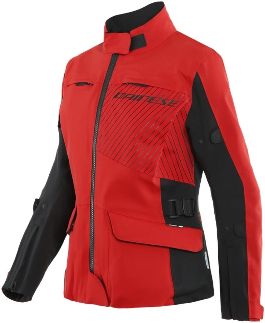 Dainese Tonale D-Dry XT Ladies Motorsykkel tekstil jakke 38 Svart Rød