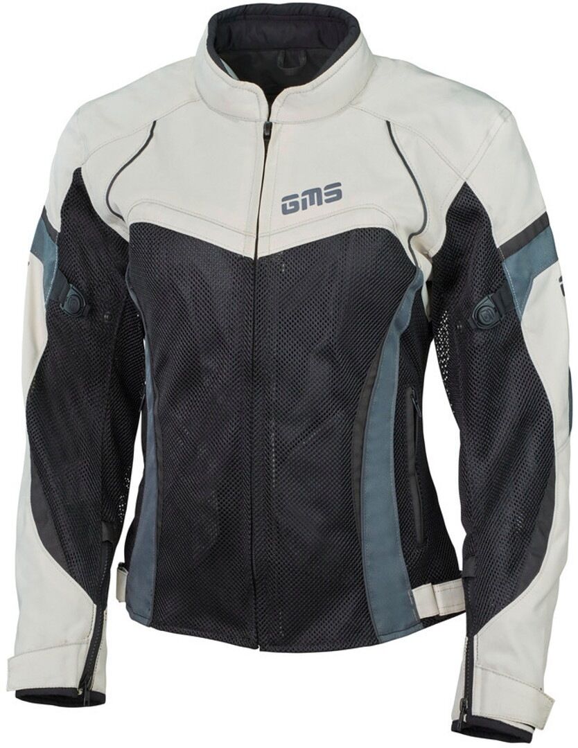 GMS Tara Mesh Ladies Motorsykkel tekstil jakke S Svart Beige