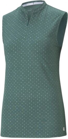 Puma Cloudspun SL Polka Polo Green- Dame Polo