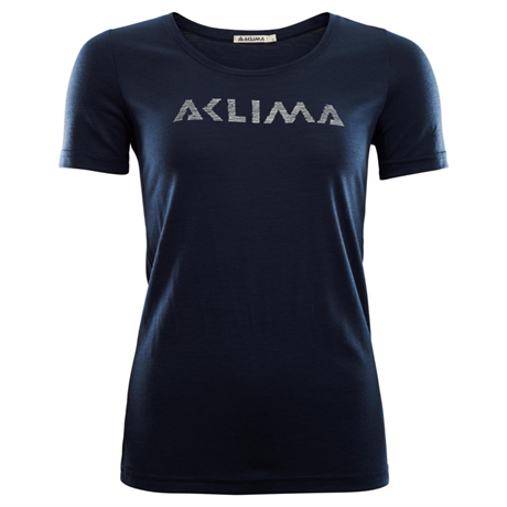 Aclima LightWool T-shirt Logo, W's Navy Blazer  L