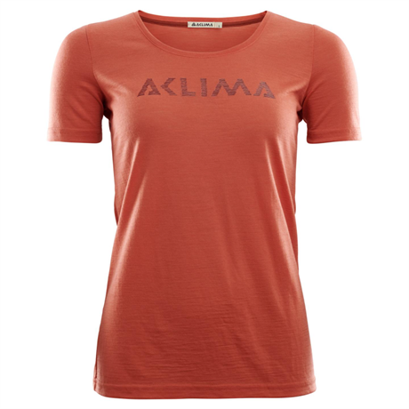 Aclima LightWool T-shirt Logo, W's Burnt Sienna  S