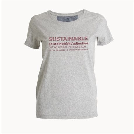 Tufte Womens Eco Sustainabili-Tee Light Grey  M