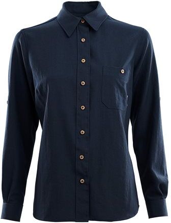 Aclima LeisureWool Woven Wool Shirt W's Navy Blazer  S