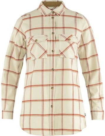 Fjällräven Övik Twill Shirt LS W Chalk Whitet/Cabin Red  M