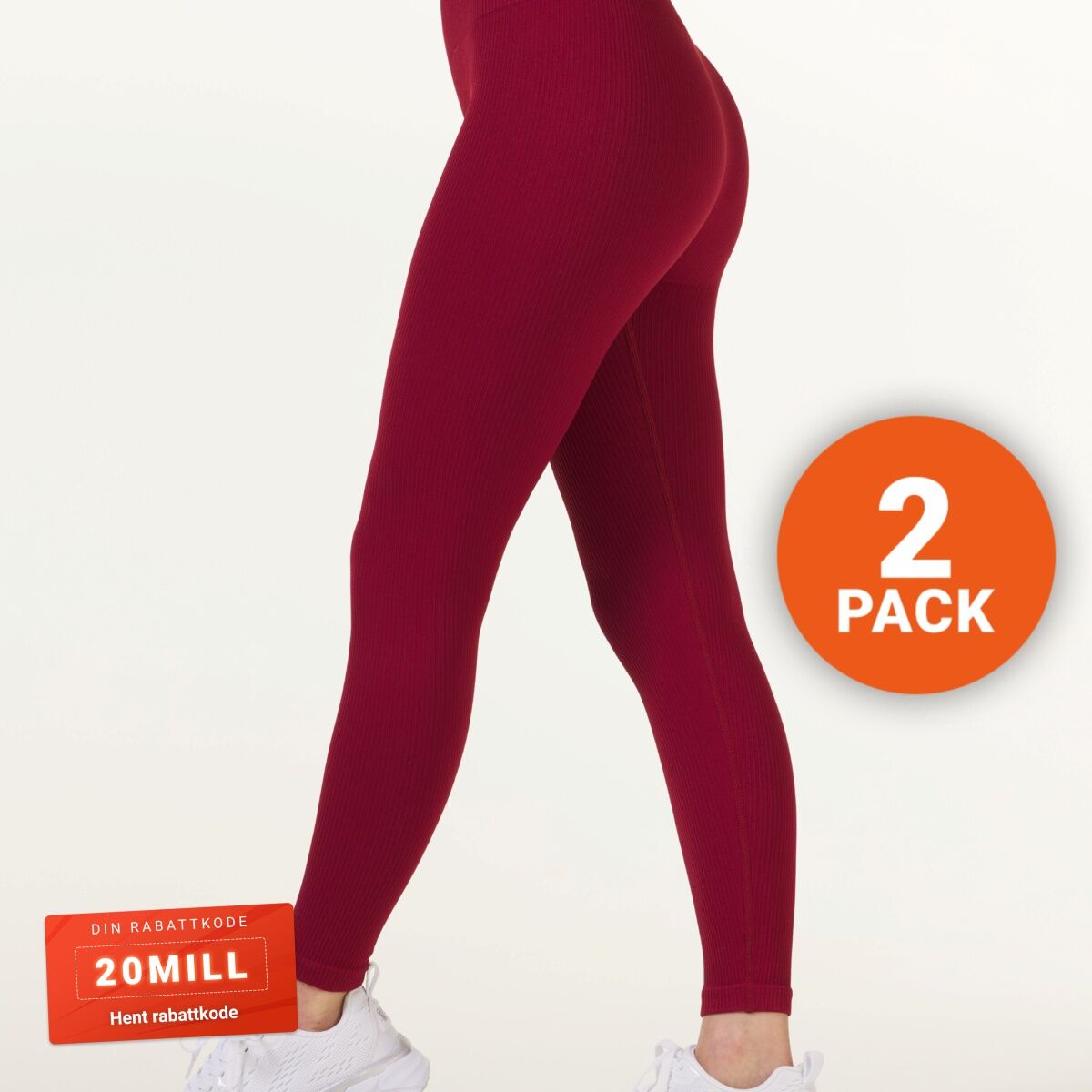 BumPro Perfect Rib Tights Wine (2-pack)