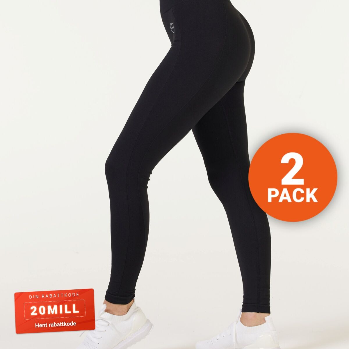 BumPro Power Up! Tights Black (2-pack)