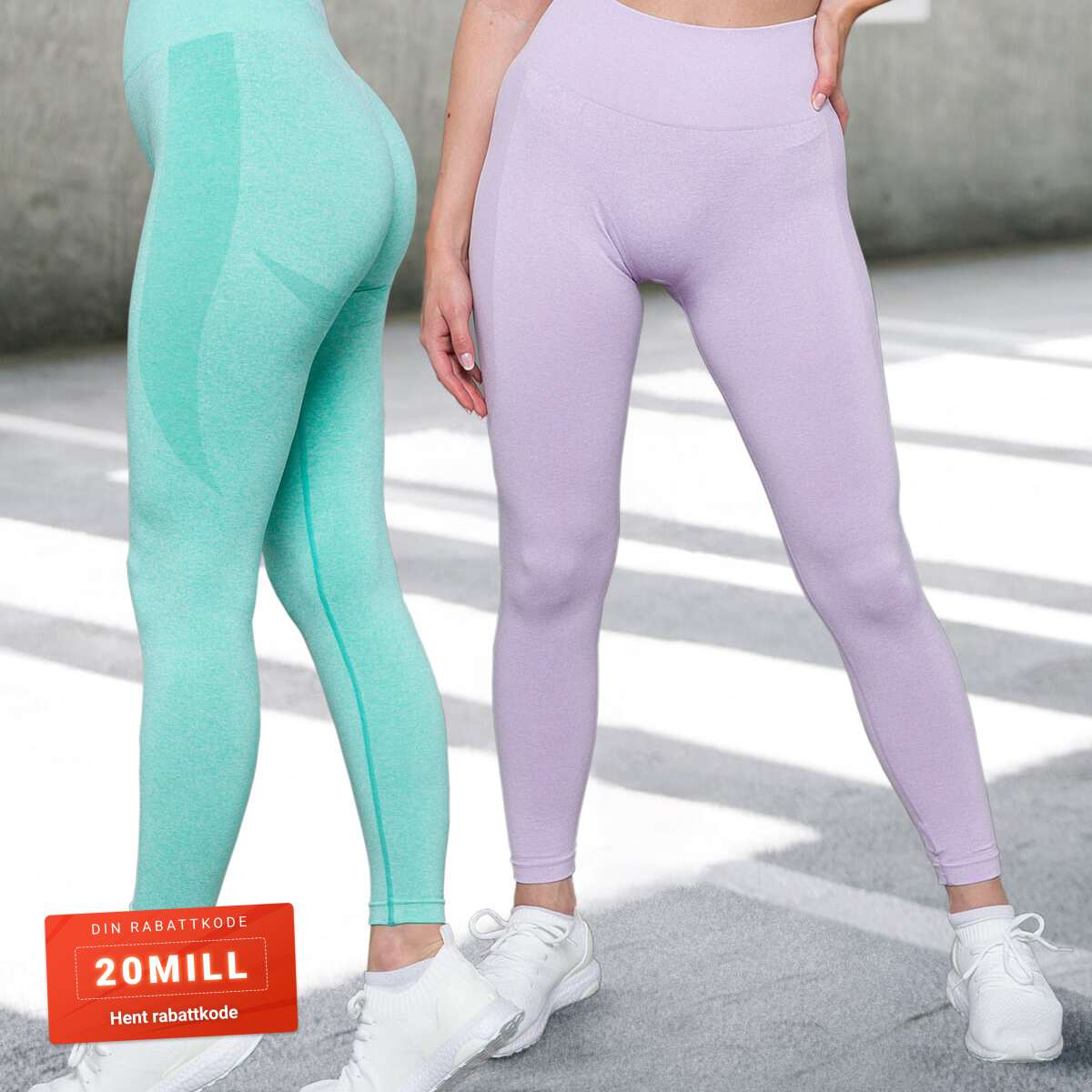 Bumpro 2-pack BumPro Tights Beam Turquoise & Lavender