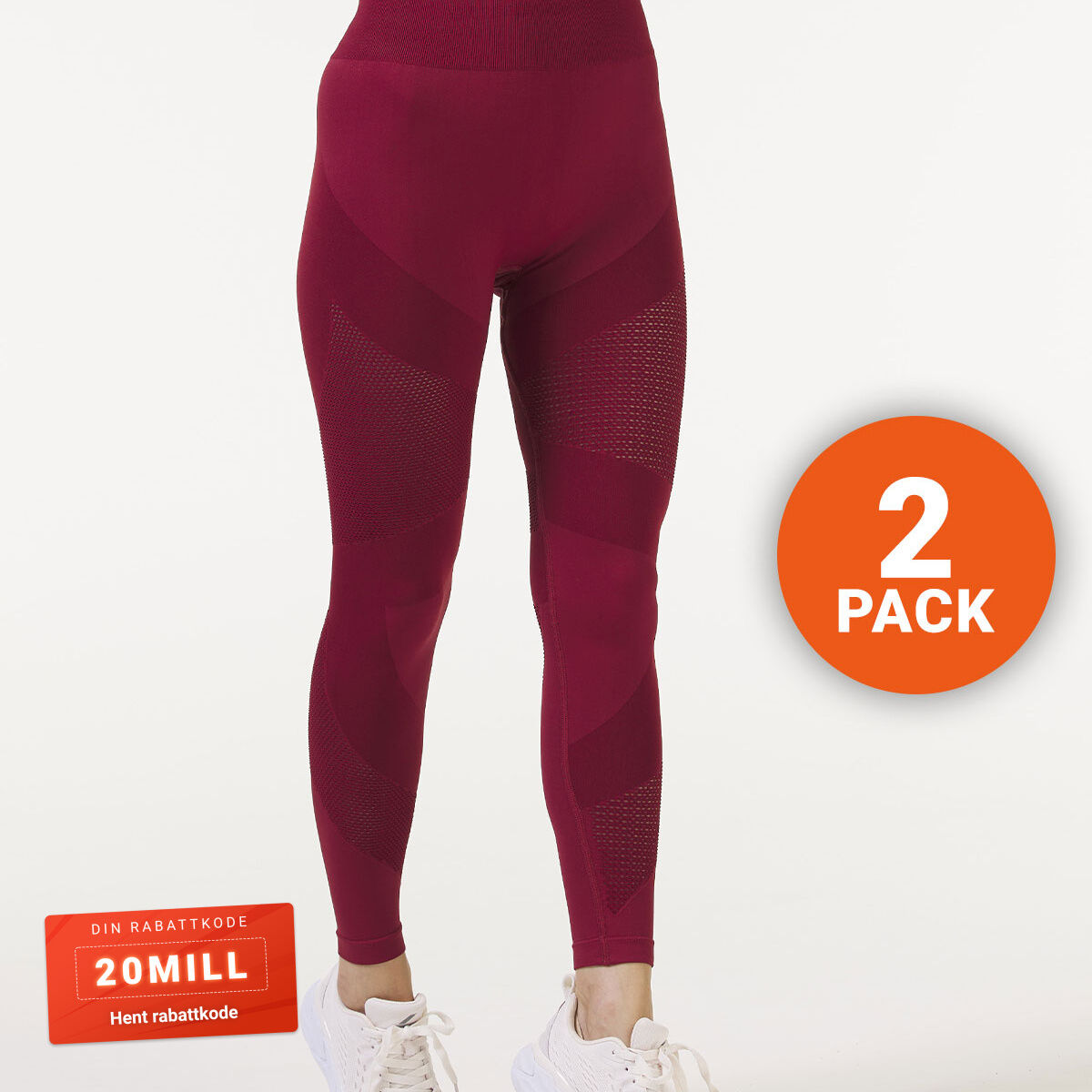 Bumpro Mesh Life Tights Wine (2-pack)