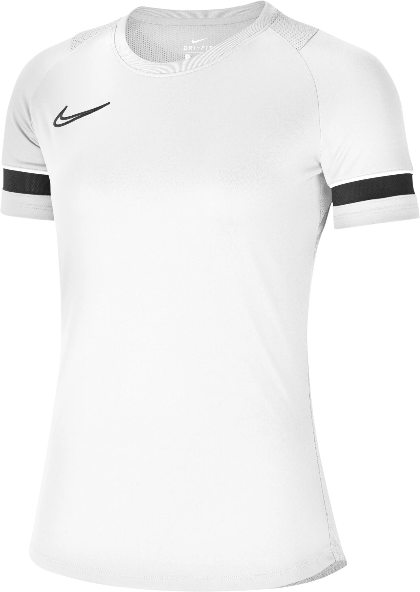 Nike W NK DRY ACADEMY 21 TOP SS, treningstrøye dame L White/Black/Black/Bl