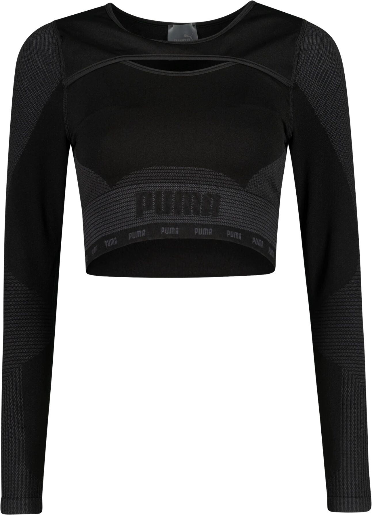 Puma Train FormKnit Seamless Long Sleeve, treningsgenser dame M Puma Black-Asphalt