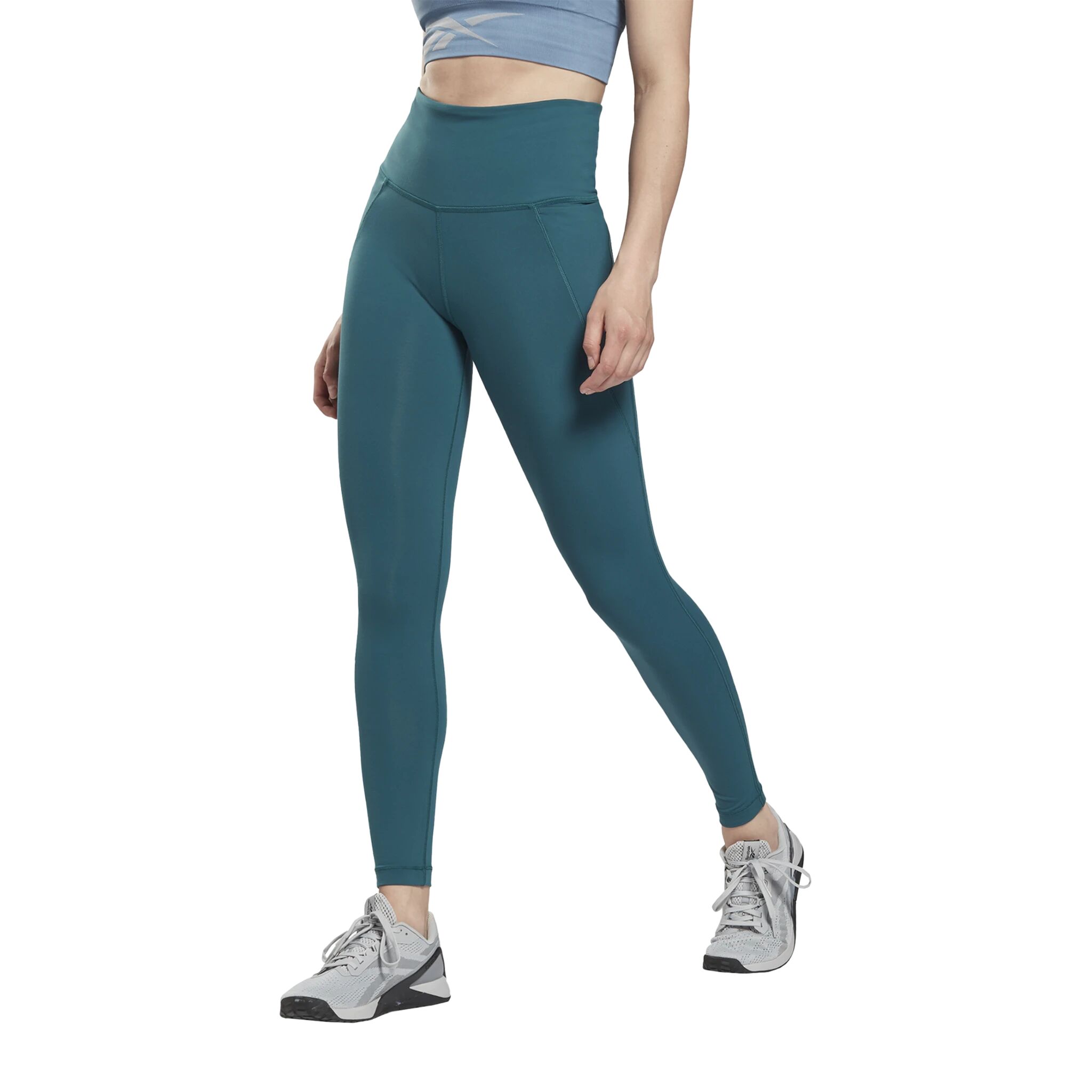 Reebok TS LUX HIGHRISE TIGHT, tights dame M Midnight Pine