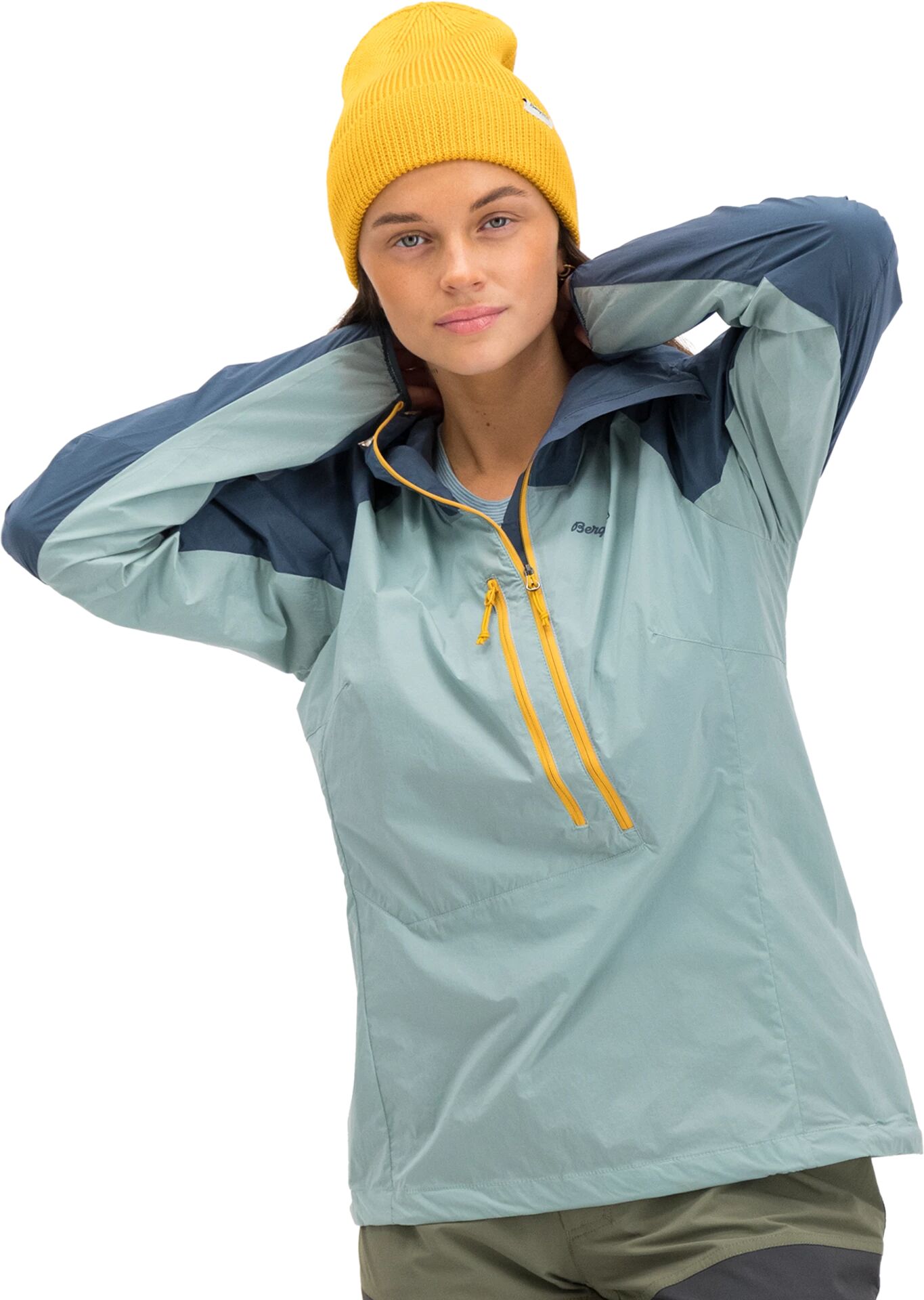 Bergans Cecilie Light Wind Anorak, dame L Misty Forest/orion B