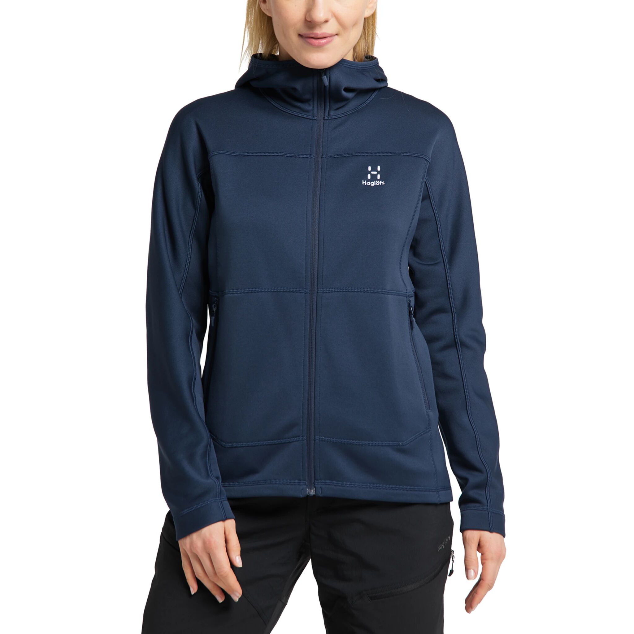 Haglöfs Maze Hood Women, fleecejakke, dame XL Tarn Blue